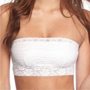 Free People White Lace Bandeau Size Large